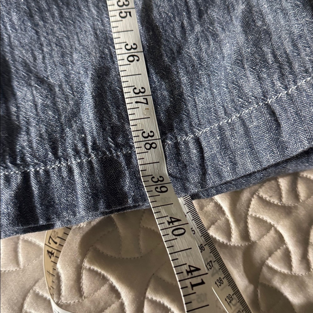 Pilcro-anthropology Stylish Denim linen Wide-Leg Pants - Picture 9 of 10